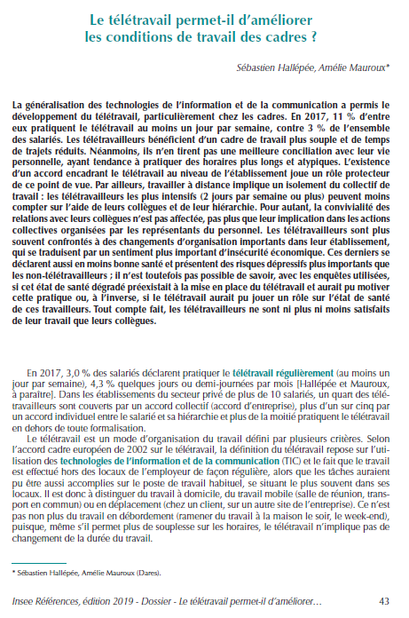 dares inseereferences teletravail cadres 2019